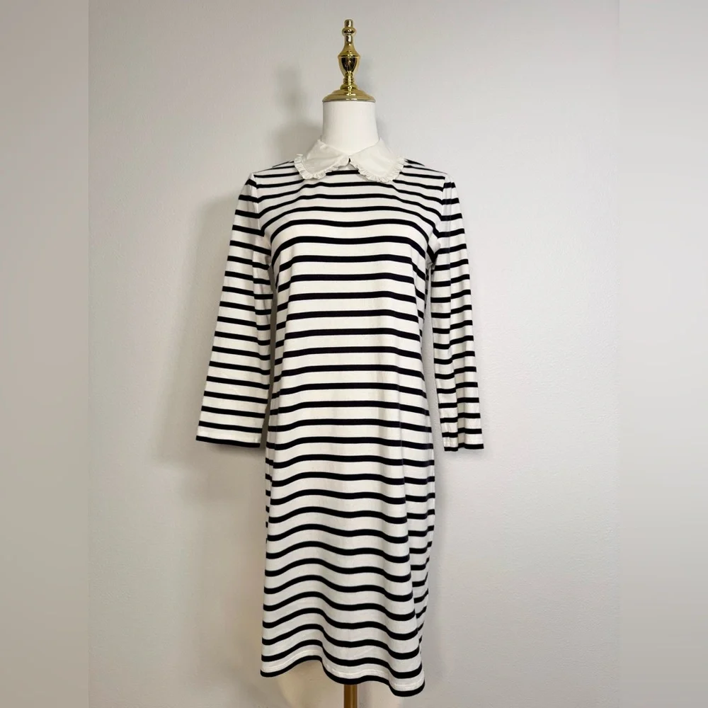 Kate Spade Poplin Collar Striped Tee‎ Dress Women’s Sz Xs Classic